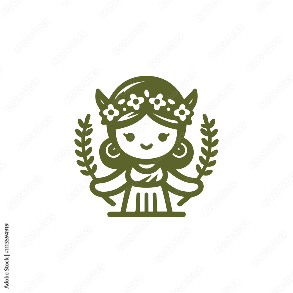 Obraz premium Cute athena logo