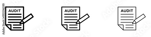 Audit report icons in tree different stroke sizes