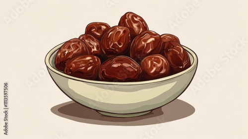 Delicious dates in a bowl showcasing their rich texture and natural sweetness