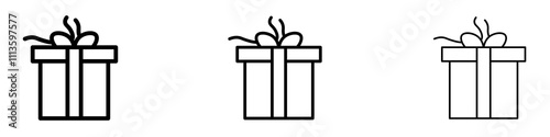 Gift icons in tree different stroke sizes