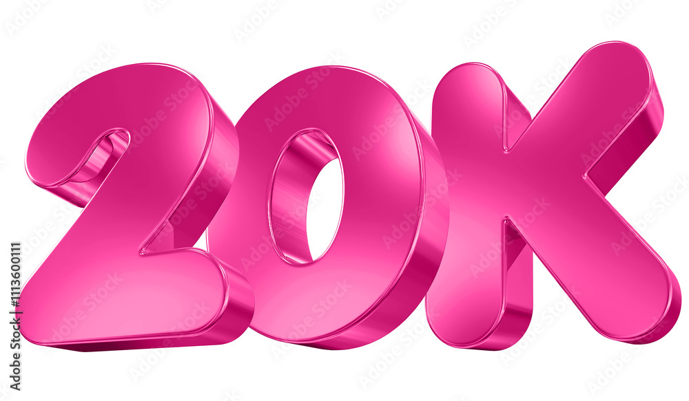 20K Follow Pink Number 20K Follow Pink Number