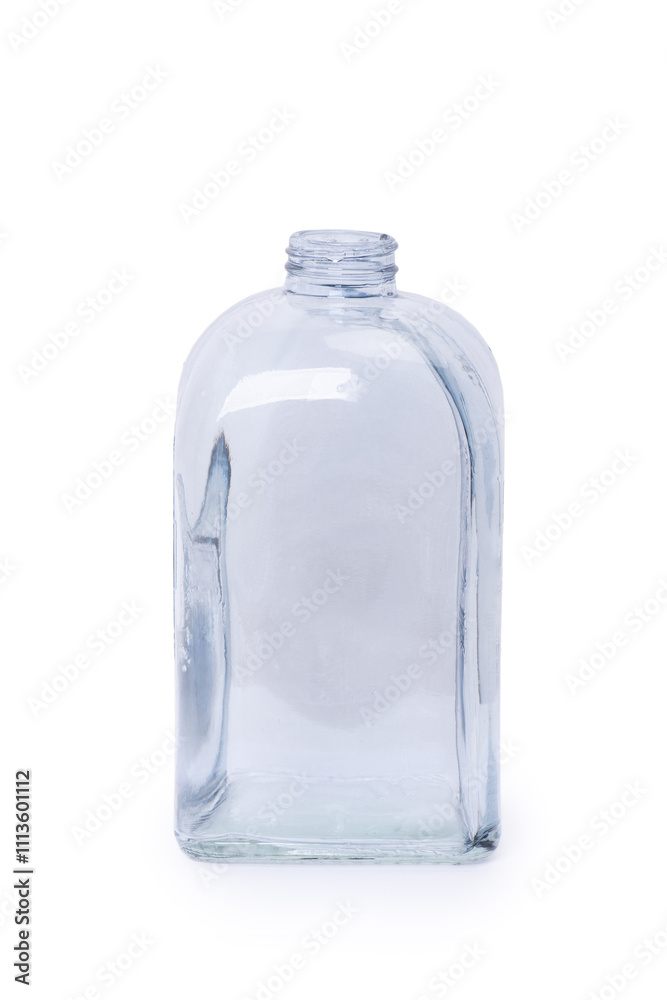 Empty square bottle isolated Empty square bottle isolated