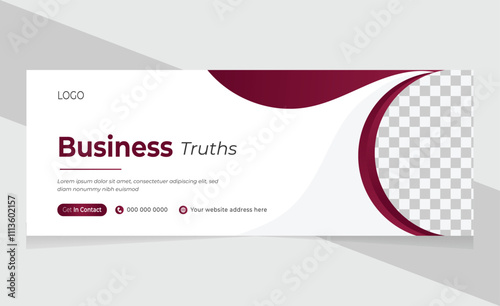 Corporate business Facebook cover page design, web banner for marketing promotion, sale banner template