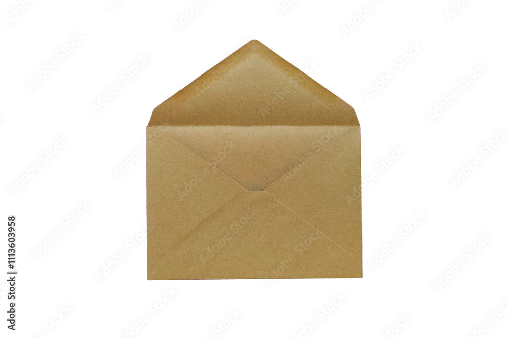 Opened craft envelope top view Opened craft envelope top view