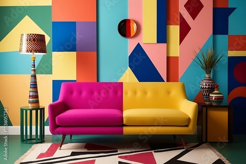 Color Clash The Art of Expressive Living Spaces photo