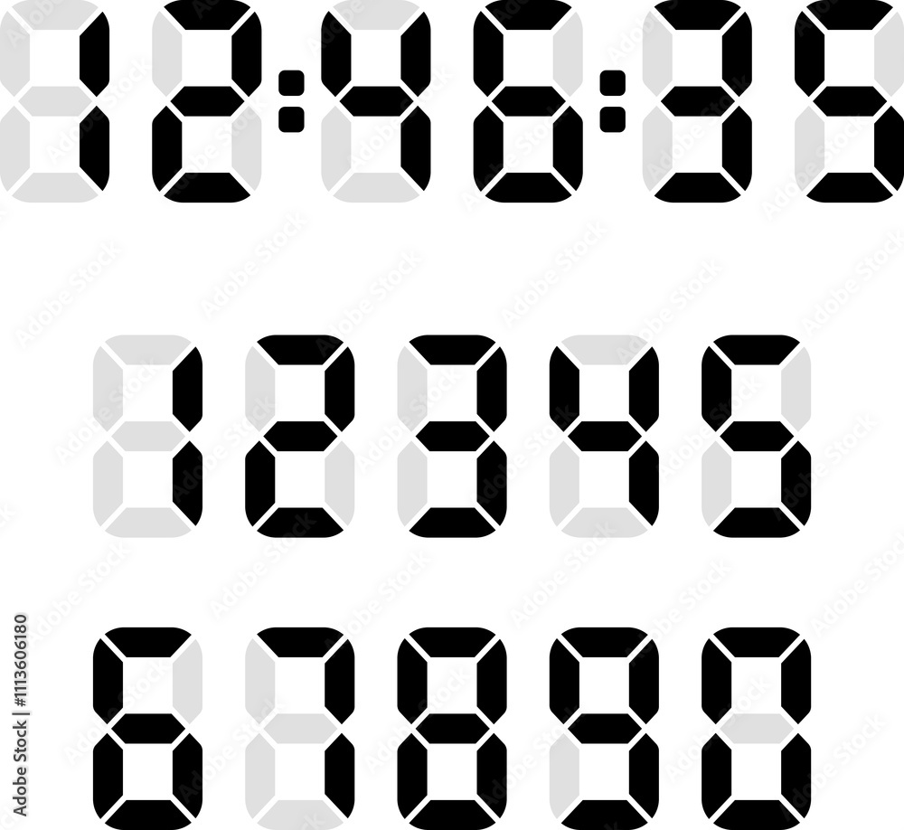Countdown numbers flip counter. Counter with all numbers.