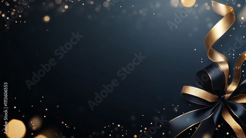 Elegant gift ribbon with sparkling background perfect for celebrations and ev...