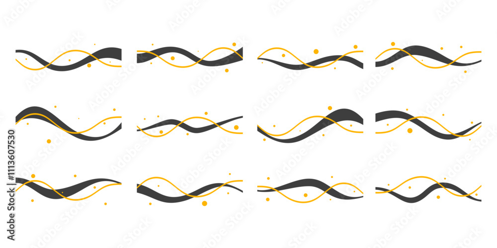 Aesthetic Wave Shape Vector Aesthetic Wave Shape Vector
