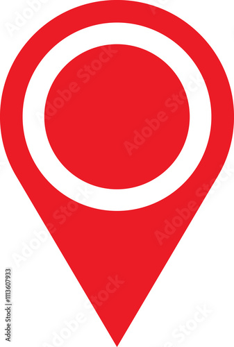 Free Download Map Pin icon. Pointer Navigation Symbol. Flag Mark, Place Location Pictogram. Thumbtack Sign. GPS Tag. Marker Point on Map. Vector Illustration. - GFXLoad