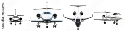 Sleek and Elegant Business Jet Flying High in the Sky Private Corporate Aviation for Executive Class Travel and Luxury Transportation