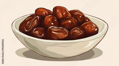 Delicious dates in a bowl showcasing their rich texture and natural sweetness