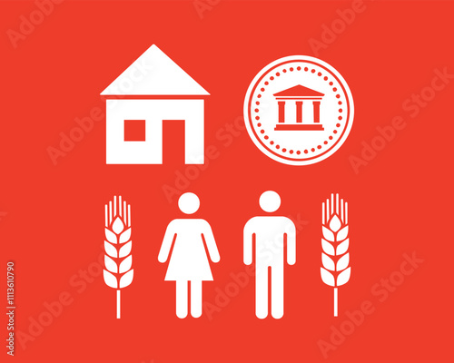 SDG Goal 5 Gender Equality Vector with Targets and Icons