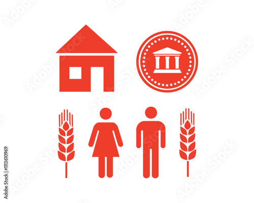 SDG Goal 5 Gender Equality Vector with Targets and Icons