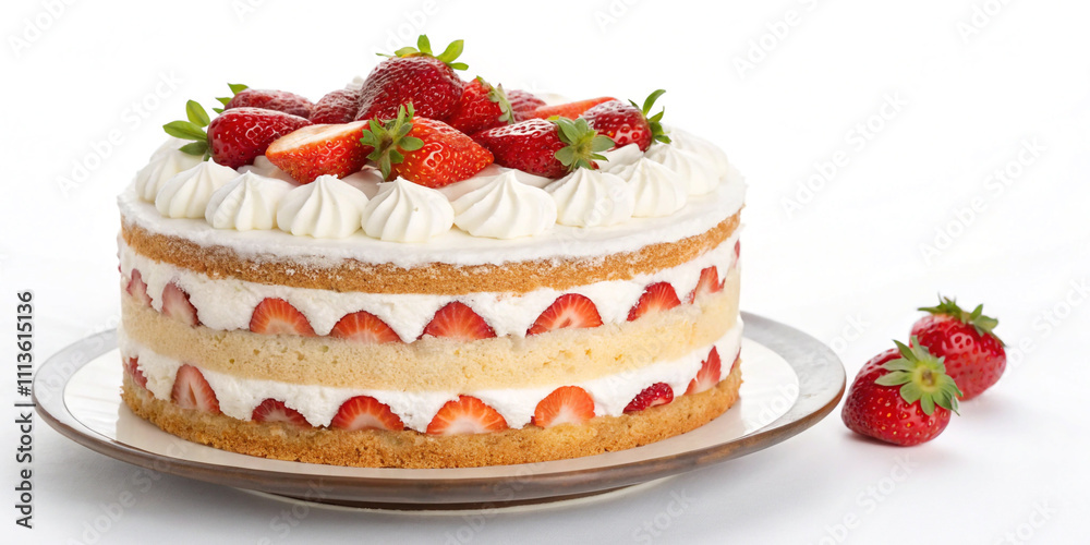 Strawberry Cake Side View Strawberry Cake Side View