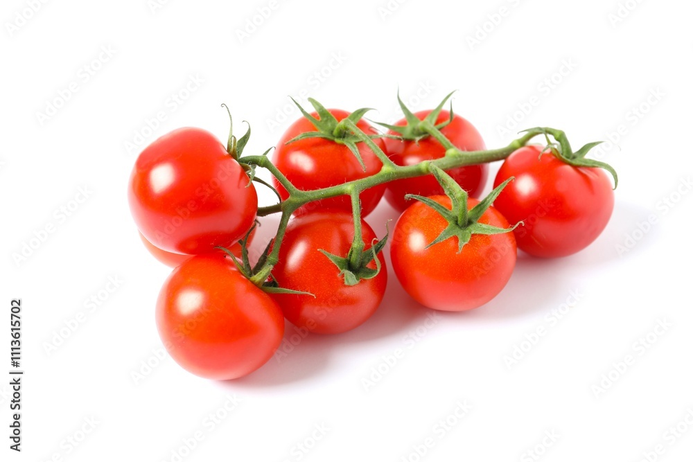 Bunch of fresh red tomatoes on white background, top view Bunch of fresh red tomatoes on white background, top view