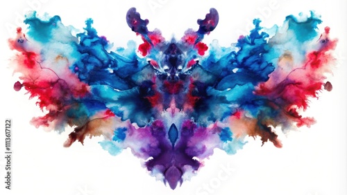 Abstract ink blot design resembling a Rorschach test, ink, blot, abstract, design, pattern, Rorschach, test, psychology