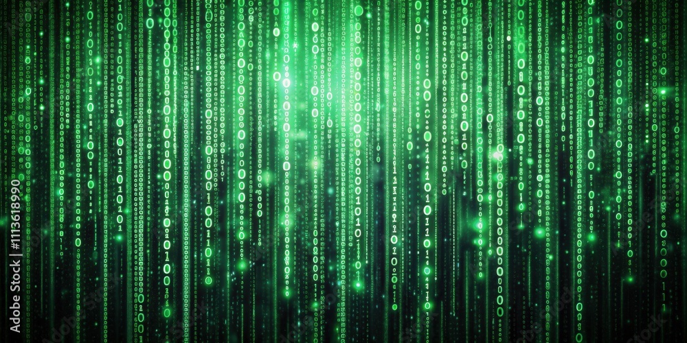 Abstract green matrix background with digital code, technology, data, futuristic, coding, information, abstract Abstract green matrix background with digital code, technology, data, futuristic, coding, information, abstract