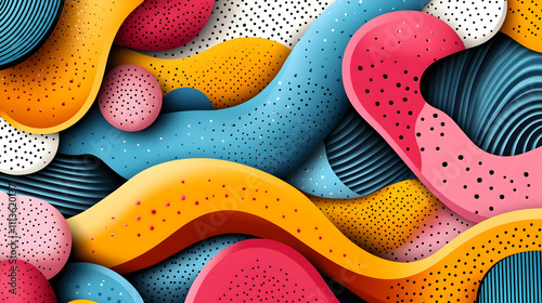 Wallpaper Mural Abstract 3D Colorful Waves Background Torontodigital.ca