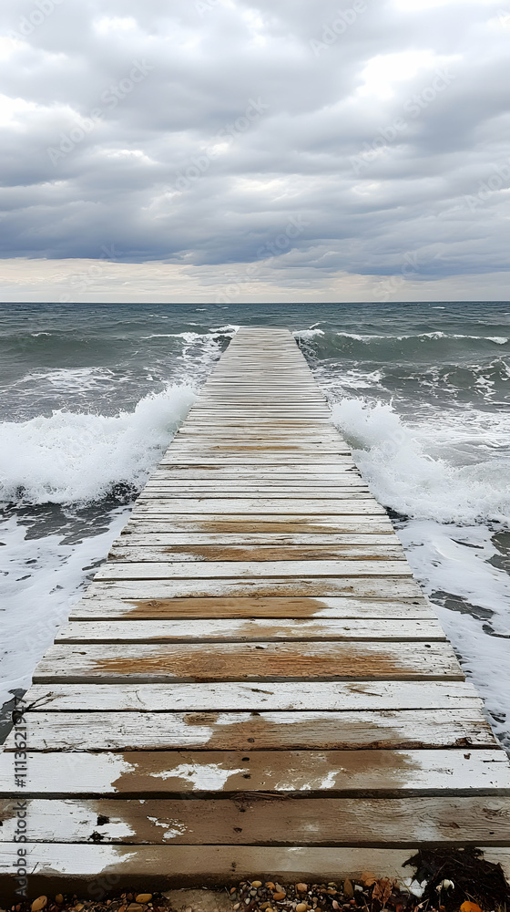 Fototapeta premium Ocean Wooden Pier Photo
