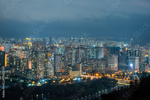 Wallpaper Mural night view of the Xining city Torontodigital.ca