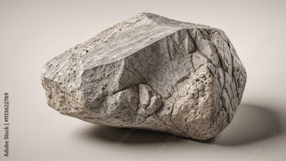 Obraz premium PNG ULTRA HD 8K Andesite Rock – Volcanic Stone with Natural Patterns, Textures, and Colors, Isolated on White Background, Ideal for Geology, Design, or Education