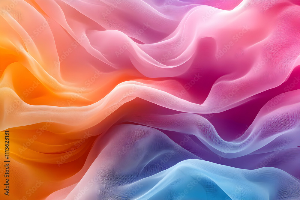 Fototapeta premium Abstract Colorful Fabric Waves Background