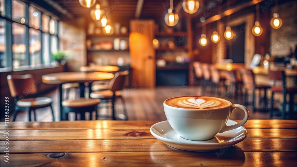 Coffee latte on a wooden table in a cozy cafe setting, latte, coffee, cafe, table, wooden, cozy, drink, mug, beverage, relaxation Coffee latte on a wooden table in a cozy cafe setting, latte, coffee, cafe, table, wooden, cozy, drink, mug, beverage, relaxation