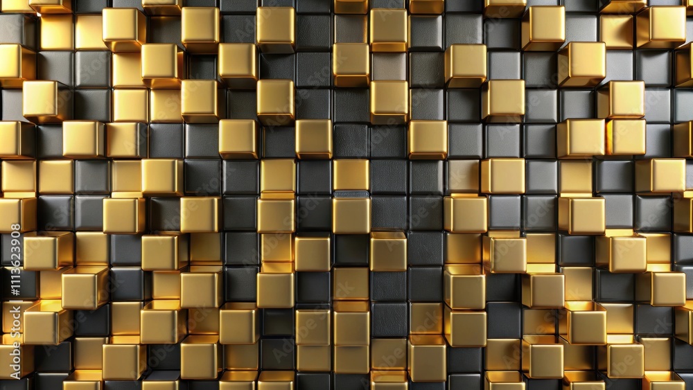 Pattern of alternating gold and black blocks top view with overlay background wallpaper, Gold, black, blocks, pattern Pattern of alternating gold and black blocks top view with overlay background wallpaper, Gold, black, blocks, pattern