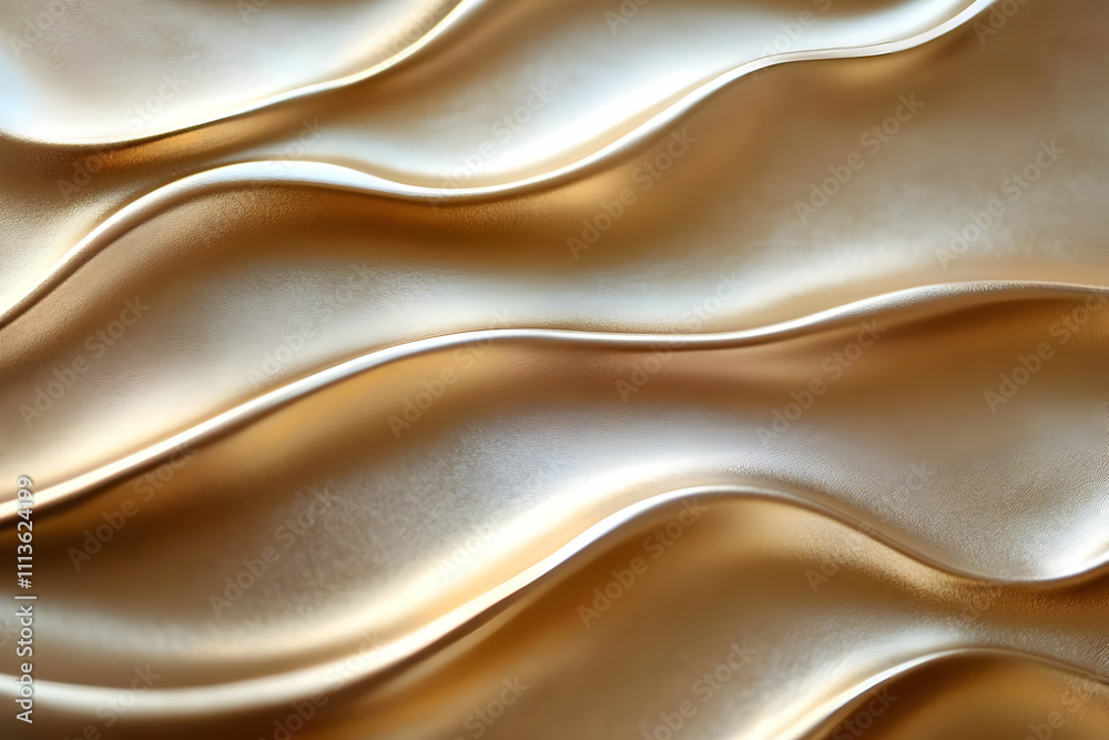 Obraz premium Golden Abstract 3D Wave Background
