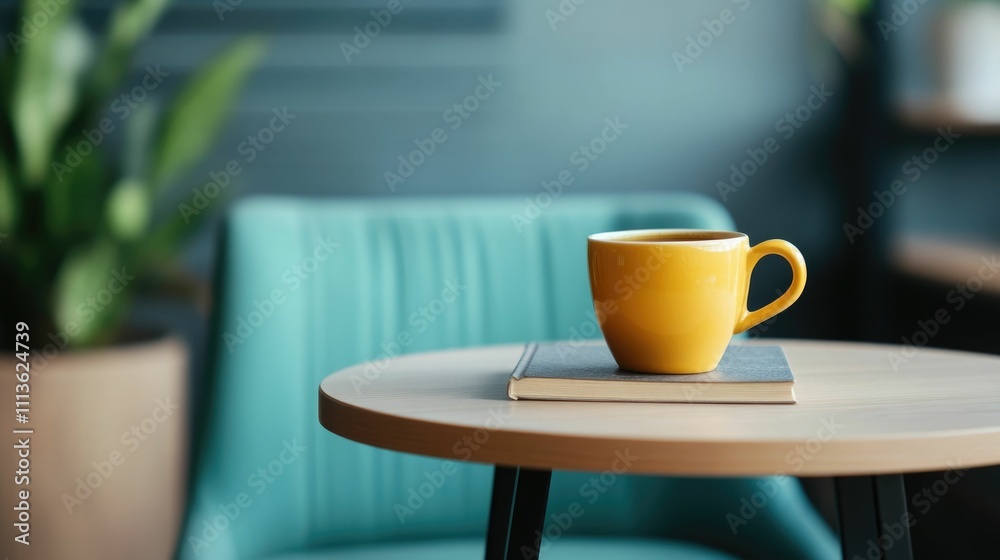 Relaxing and Peaceful Quiet Cafe Time Surrounded by Stylish Decor and a Book with a Warm Beverage to Escape the Bustle of the Day Relaxing and Peaceful Quiet Cafe Time Surrounded by Stylish Decor and a Book with a Warm Beverage to Escape the Bustle of the Day
