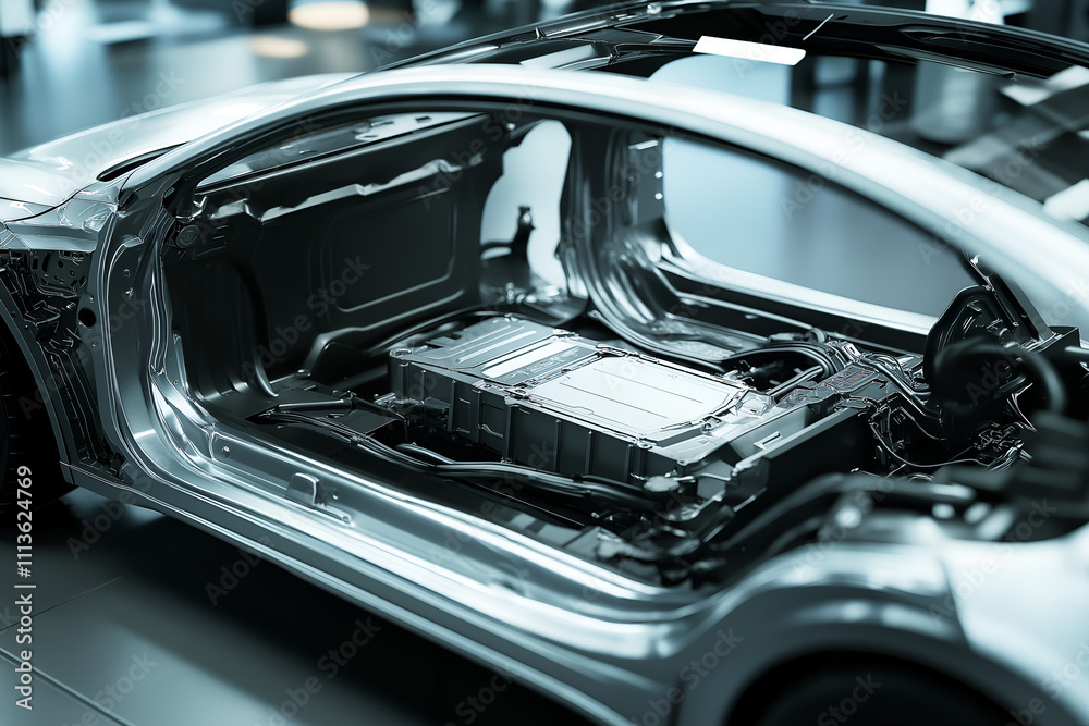 Fototapeta premium Battery pack technology for electrical vehicle.