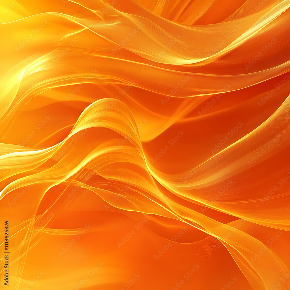 Abstract Orange Wave Background Illustration