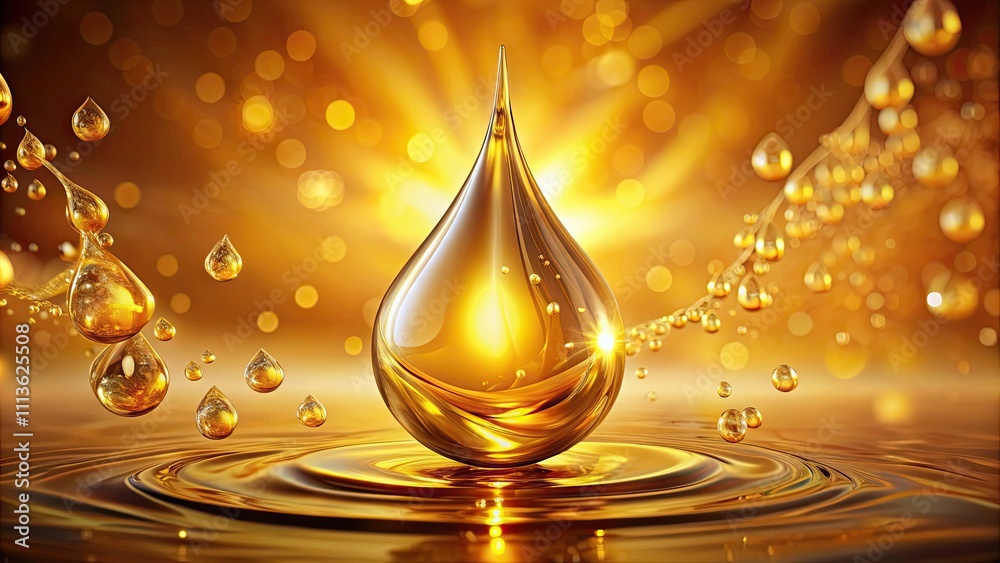 Golden liquid drop with bubbles, enriched with Vitamin E , vitamin E, gold, liquid, drop, bubbles, skincare, beauty Golden liquid drop with bubbles, enriched with Vitamin E , vitamin E, gold, liquid, drop, bubbles, skincare, beauty