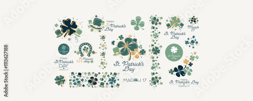 St Patrick's Day set. Modern design.