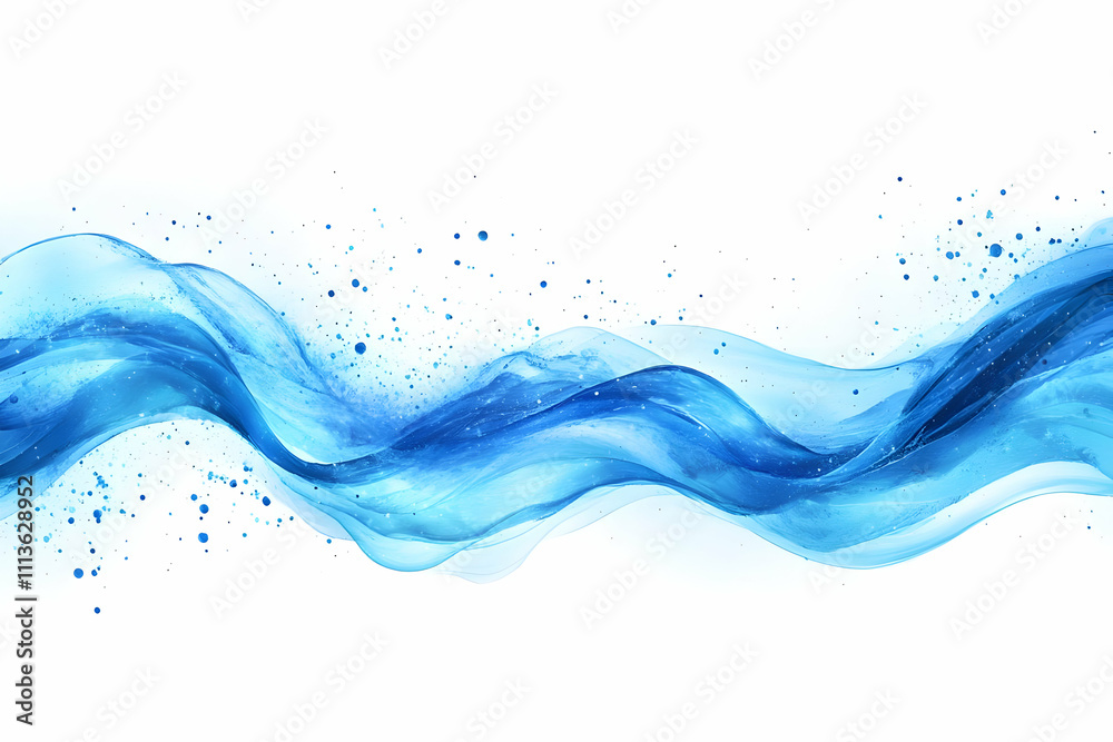 Abstract Blue Wave Background Illustration Abstract Blue Wave Background Illustration