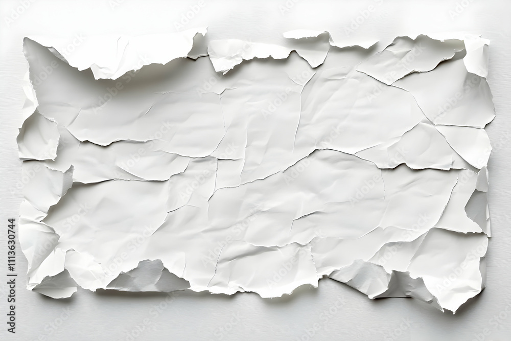 White Torn Paper Abstract Background Illustration White Torn Paper Abstract Background Illustration