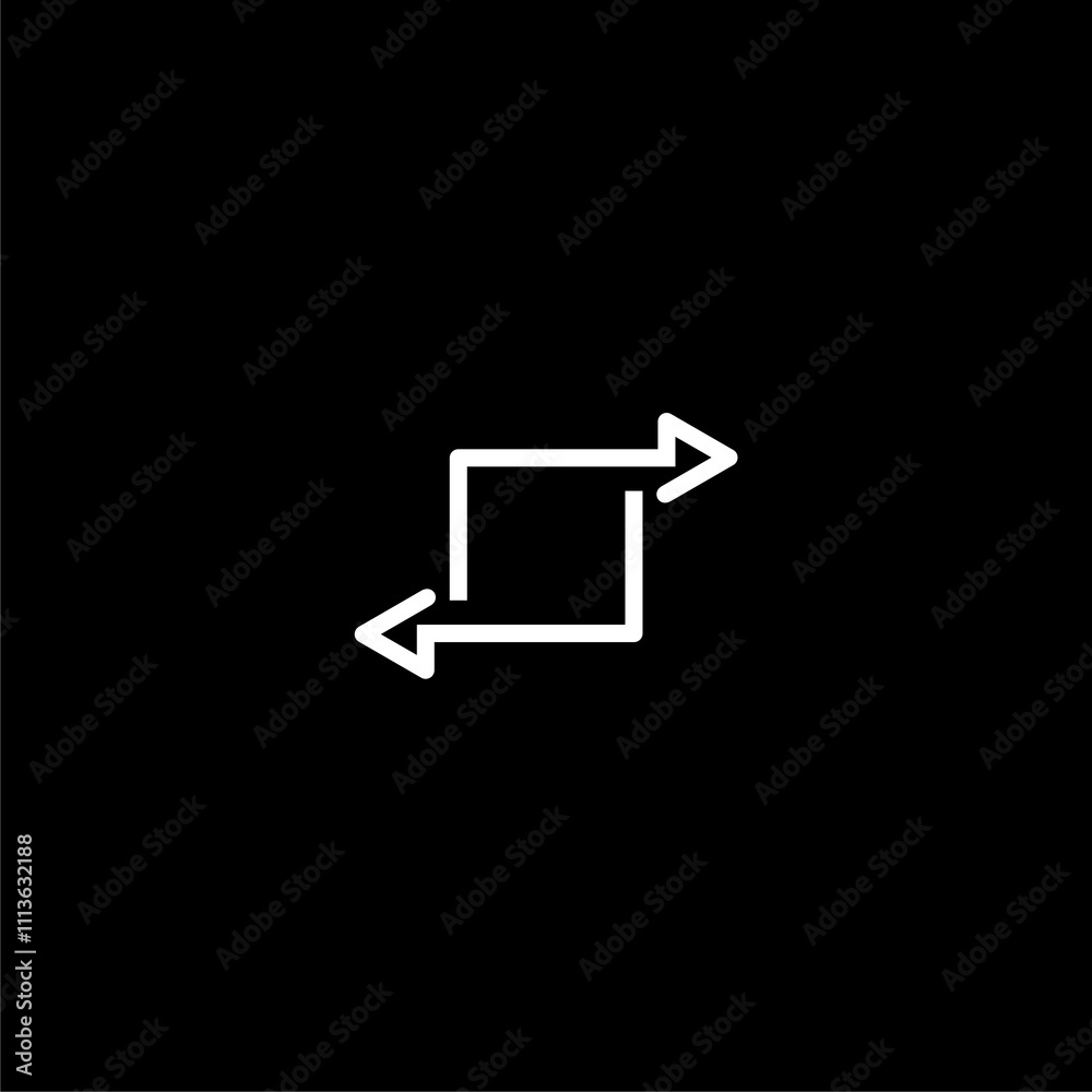 Double arrow icon isolated on dark background Double arrow icon isolated on dark background