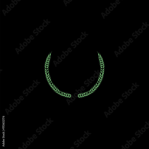 Triumph wreath icon isolated on dark background