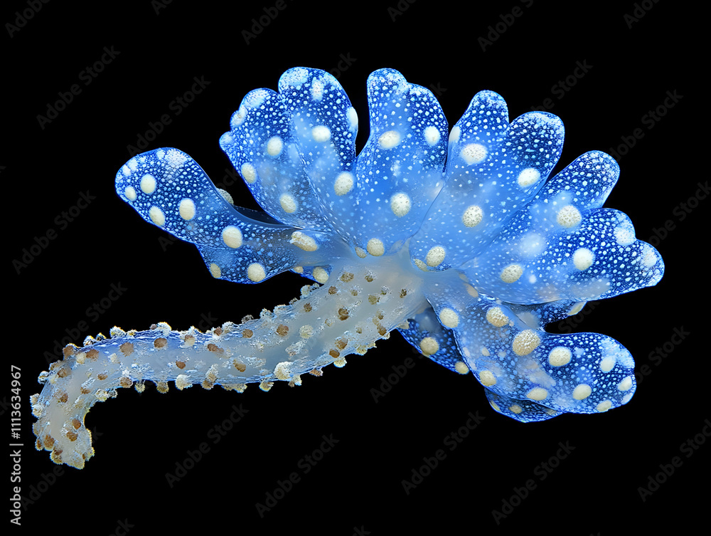 Blue Spotted Sea Slug Macro Photo Blue Spotted Sea Slug Macro Photo