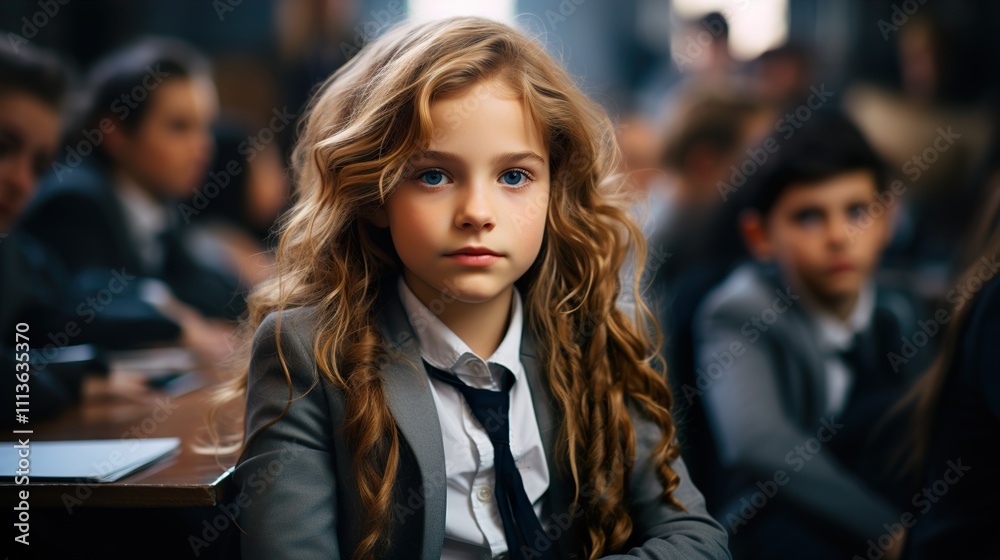 smart motivated young girl and exicted at her school class room HD 8K wallpaper Stock Photographic Image smart motivated young girl and exicted at her school class room HD 8K wallpaper Stock Photographic Image