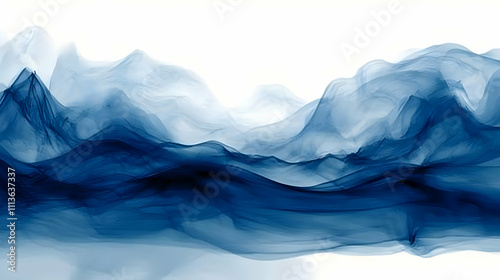 Wallpaper Mural Abstract Blue Mountain Illustration Torontodigital.ca