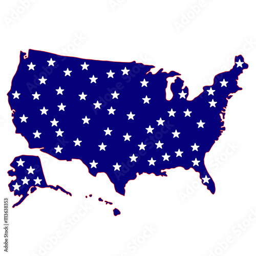Texas And USA Flag With Map Design