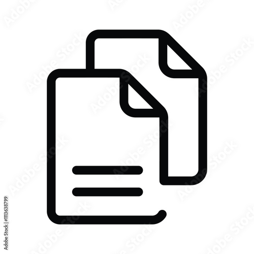 Digital documents in modern style, ready to use icon
