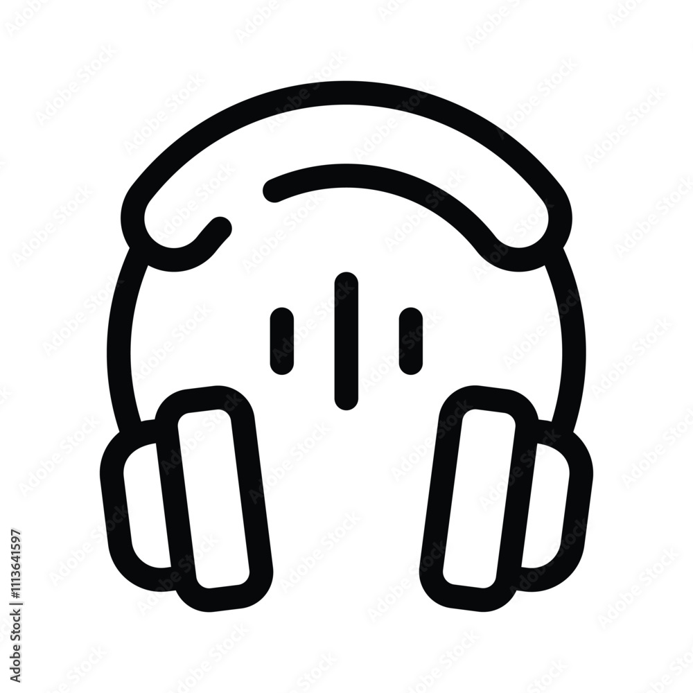 Perfectly designed icon of headphones in modern style Perfectly designed icon of headphones in modern style