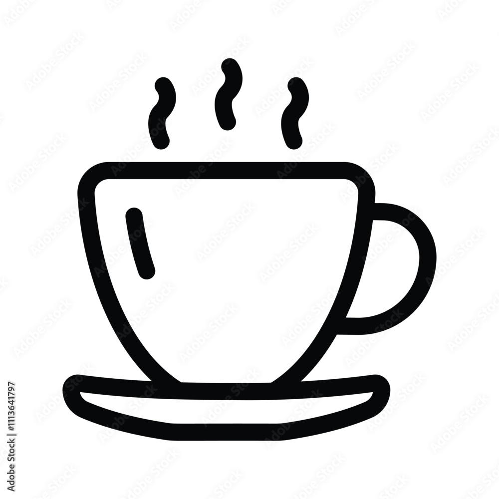 A steaming coffee cup representing breaks or refreshment A steaming coffee cup representing breaks or refreshment