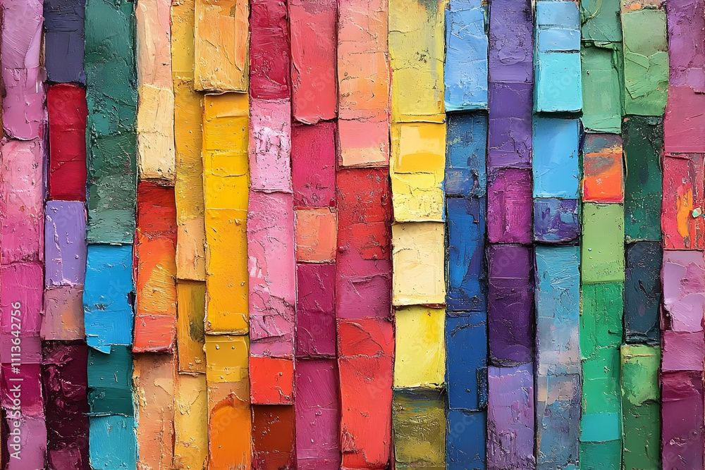 Vibrant Impasto Palette Knife Abstract