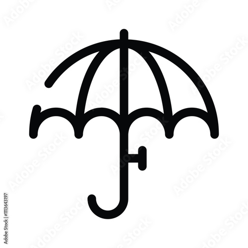 An umbrella symbolizing protection from rain or sun