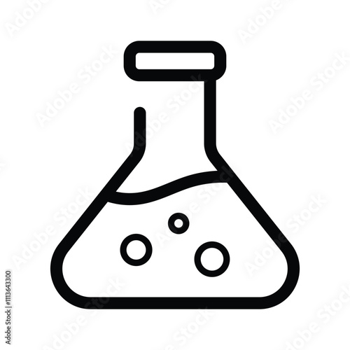 A laboratory flask representing experiments or science