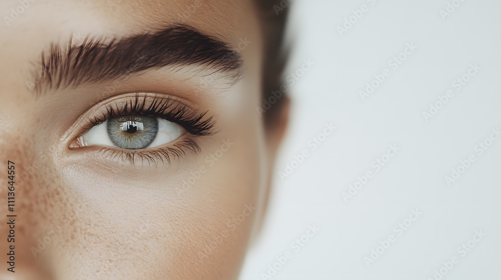 Closeup beautiful woman portrait studio shot isolated on white background Closeup beautiful woman portrait studio shot isolated on white background