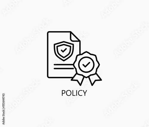 Policy Vector, Icon Or Logo Sign Symbol Illustration 